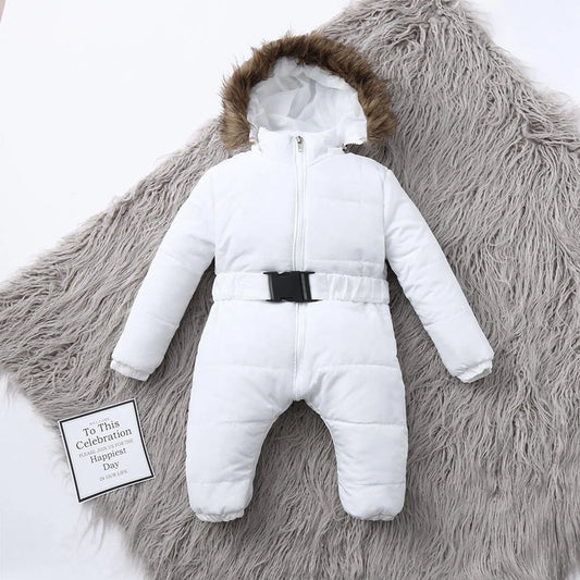 Winter Outdoor Kinderen Sneeuwpakken Baby Capuchon Sneeuw Pak Kids Onesie Dik Snowsuit Pasgeboren Skipak