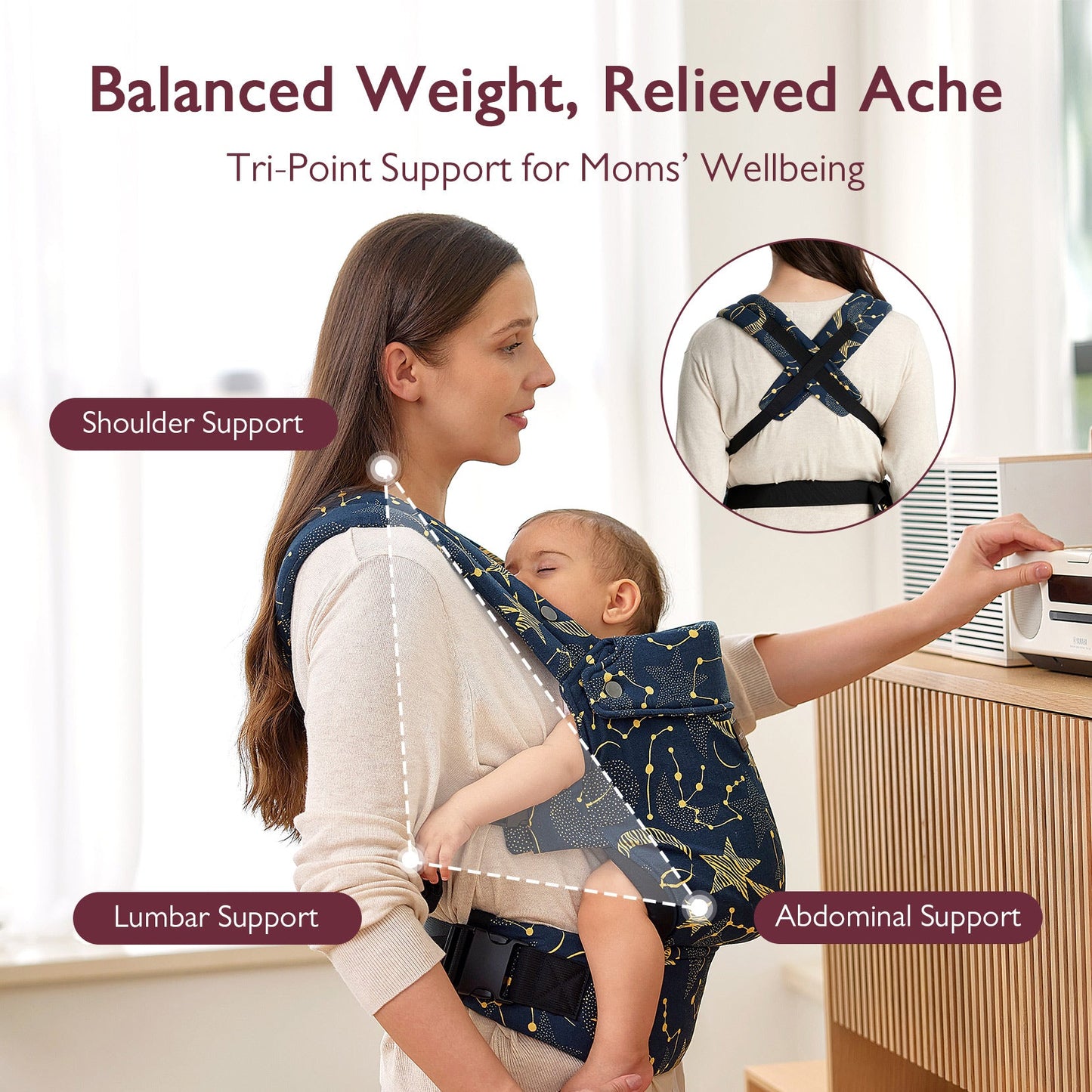 PureHug Baby Carrier - Ergonomic Cozy & Lightweight