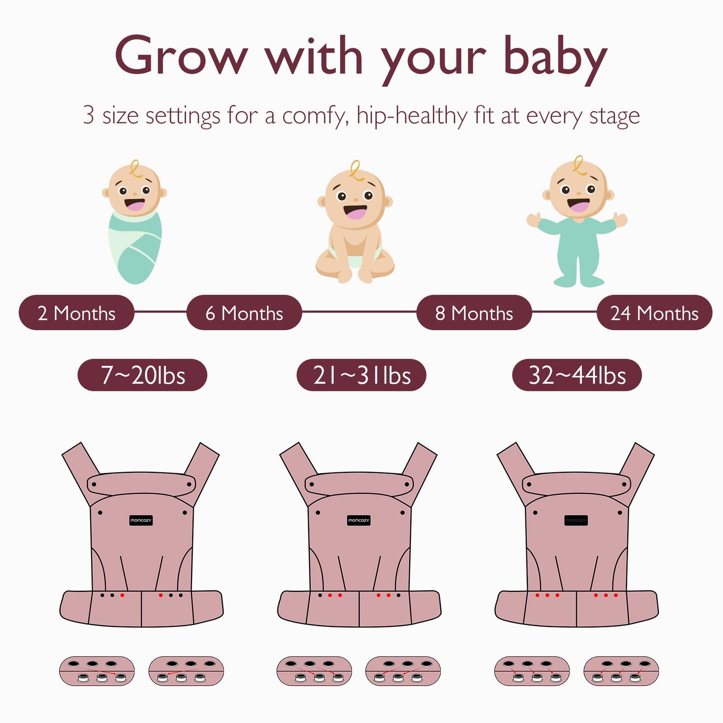 PureHug Baby Carrier - Ergonomic Cozy & Lightweight