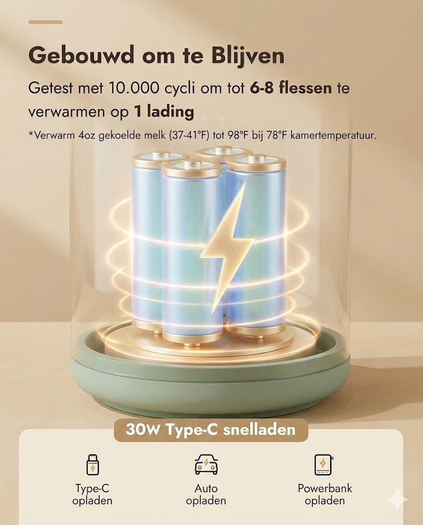 LAALO Draadloze Flessenwarmer Pro™
